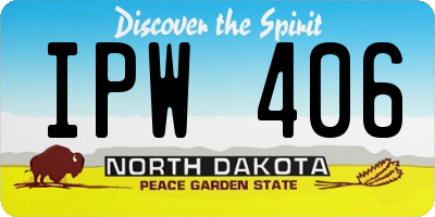 ND license plate IPW406