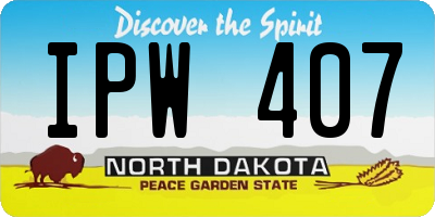ND license plate IPW407