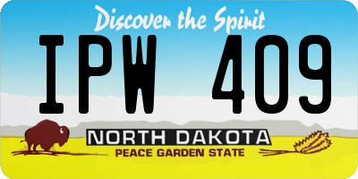 ND license plate IPW409