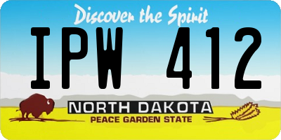 ND license plate IPW412