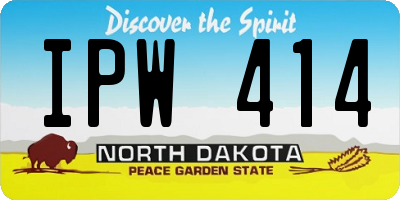 ND license plate IPW414