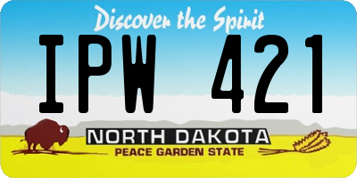 ND license plate IPW421