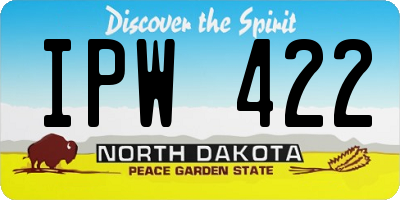 ND license plate IPW422