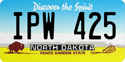 ND license plate IPW425