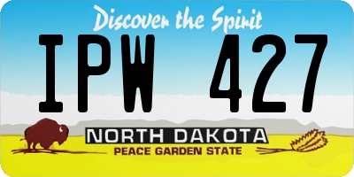 ND license plate IPW427