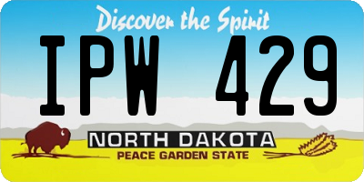 ND license plate IPW429