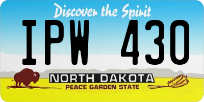 ND license plate IPW430