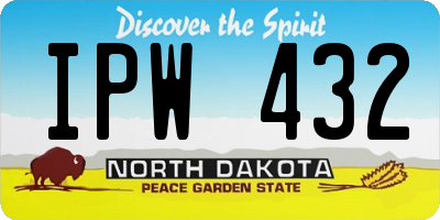 ND license plate IPW432