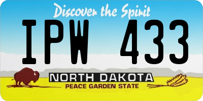 ND license plate IPW433