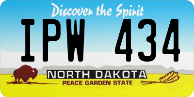 ND license plate IPW434