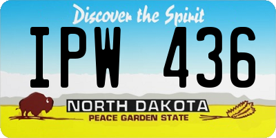 ND license plate IPW436