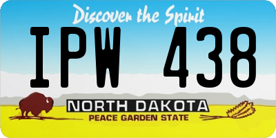 ND license plate IPW438