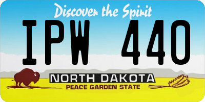 ND license plate IPW440