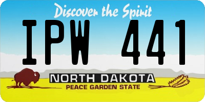 ND license plate IPW441