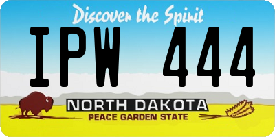 ND license plate IPW444