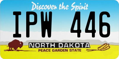 ND license plate IPW446