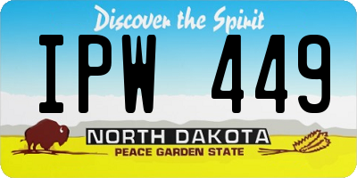 ND license plate IPW449