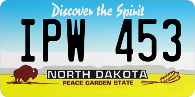 ND license plate IPW453