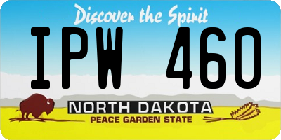 ND license plate IPW460