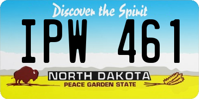 ND license plate IPW461
