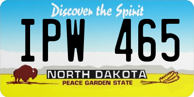 ND license plate IPW465