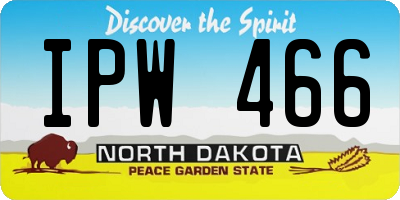 ND license plate IPW466