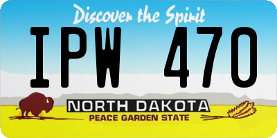 ND license plate IPW470