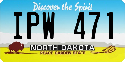 ND license plate IPW471
