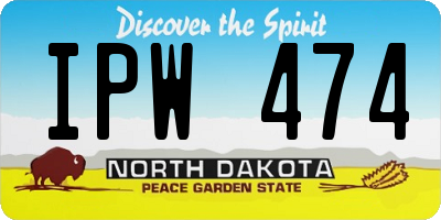 ND license plate IPW474