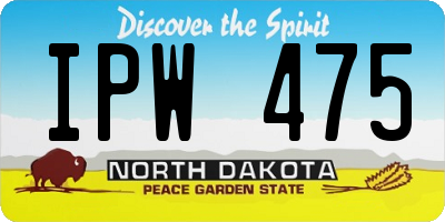 ND license plate IPW475