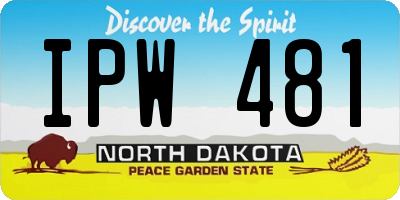 ND license plate IPW481