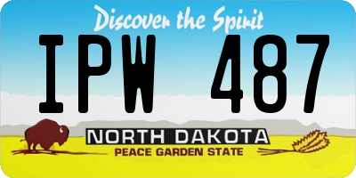 ND license plate IPW487