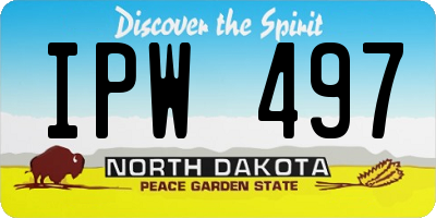 ND license plate IPW497