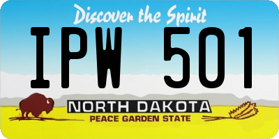 ND license plate IPW501