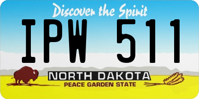 ND license plate IPW511