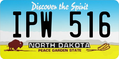 ND license plate IPW516