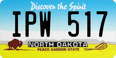 ND license plate IPW517
