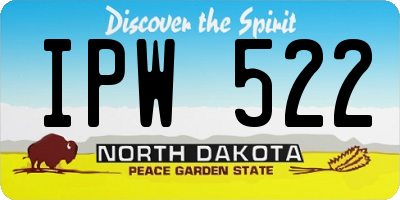 ND license plate IPW522