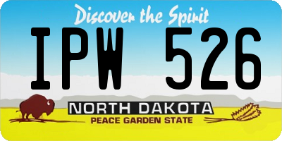 ND license plate IPW526