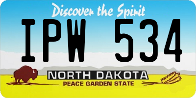 ND license plate IPW534