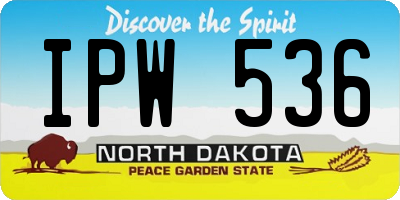 ND license plate IPW536