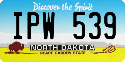 ND license plate IPW539