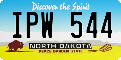 ND license plate IPW544