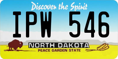 ND license plate IPW546