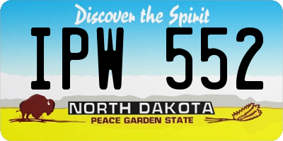 ND license plate IPW552