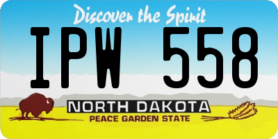 ND license plate IPW558