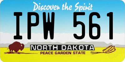 ND license plate IPW561