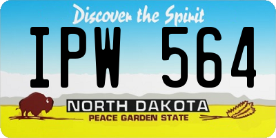 ND license plate IPW564