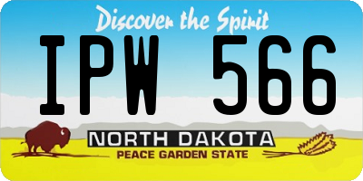 ND license plate IPW566