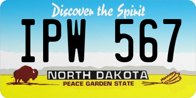 ND license plate IPW567
